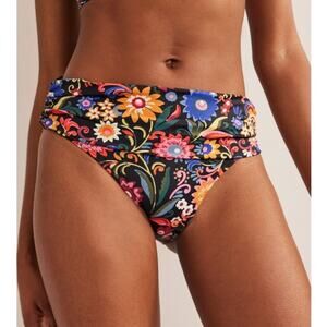 Boden Foldover Swimsuit Bottoms Floral Gardenia Pop Plus Size 16-18